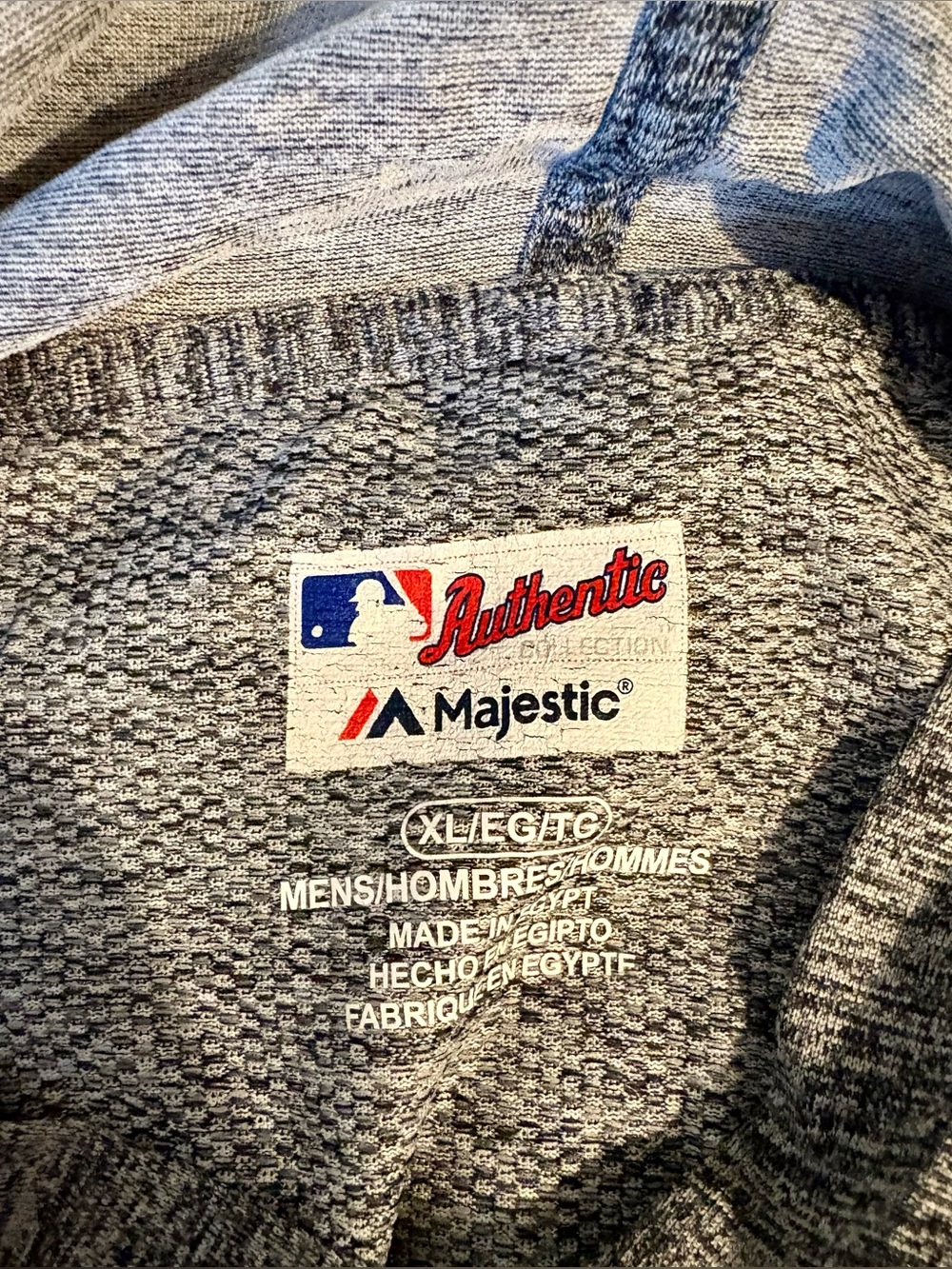 Majestic Men's Authentic Heather Gray Hoodie Pullover Miami Marlins